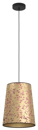 Eglo 390292 - Csillár zsinóron CASTUERA 1xE27/25W/230V arany/rózsaszín