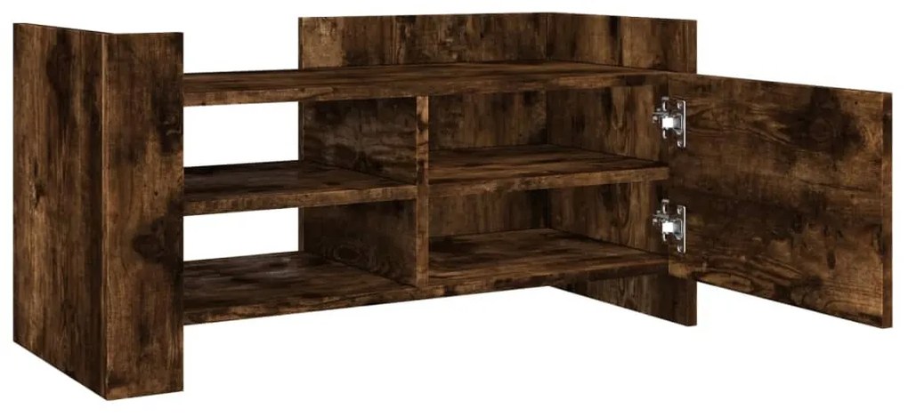 füstös tölgy színű szerelt fa TV-szekrény 80 x 35 x 40 cm