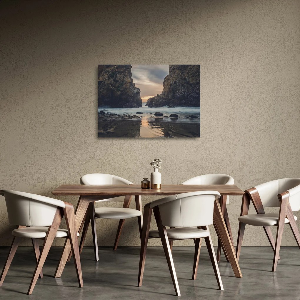 Kép - Szürkületkor (üvegen) (70x50 cm)