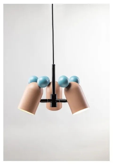 Világoskék-rózsaszín gyerek lámpa fém búrával ø 30 cm Mouse II – GTV