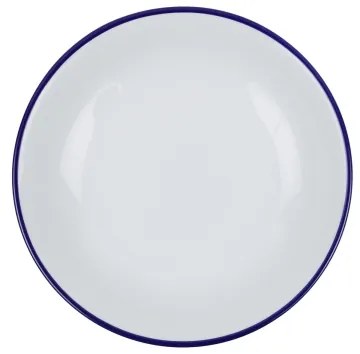 24 részes porcelán étkészlet, fehér/kék