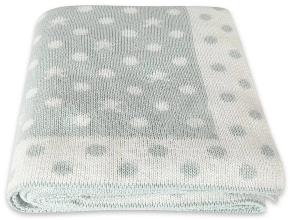 Baby Baby Dots világoskék pamut gyerek takaró, 90 x 90 cm - Homemania Decor