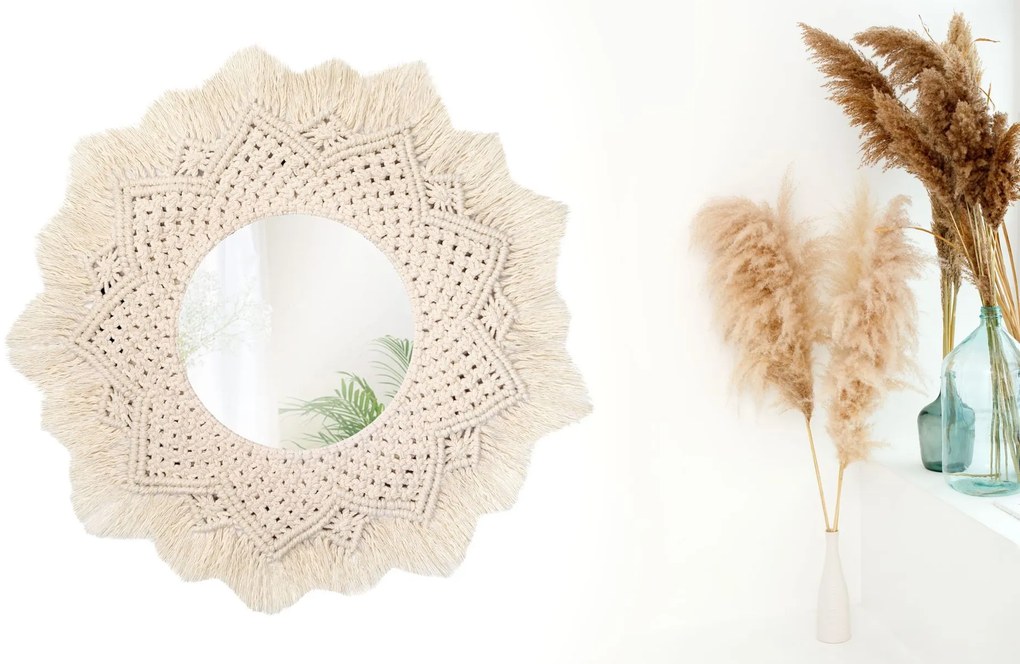 Boho fali tükör 60CM 322051
