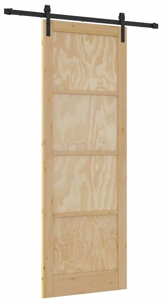 Csúszóajtó Természetes és fekete 83 x 232 cm