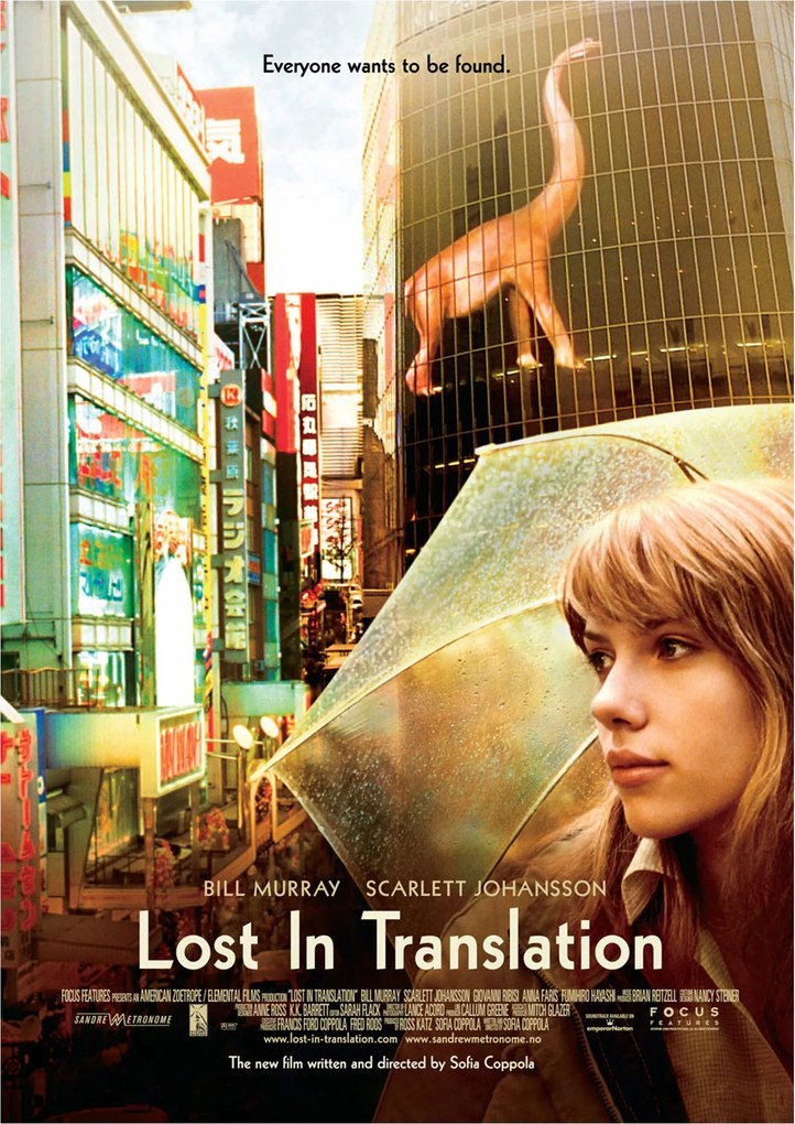 Lost in Translation poszter Bill Murray Scarlett Johansson szavai között