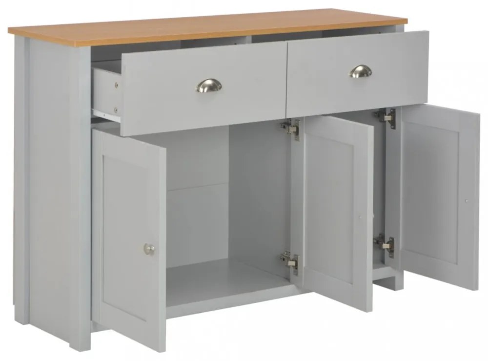 szürke komód 112 x 35 x 81 cm