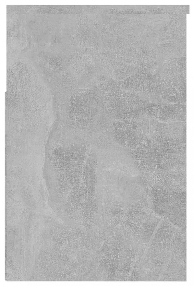 betonszürke szerelt fa cipőtároló pad 60 x 30 x 45 cm
