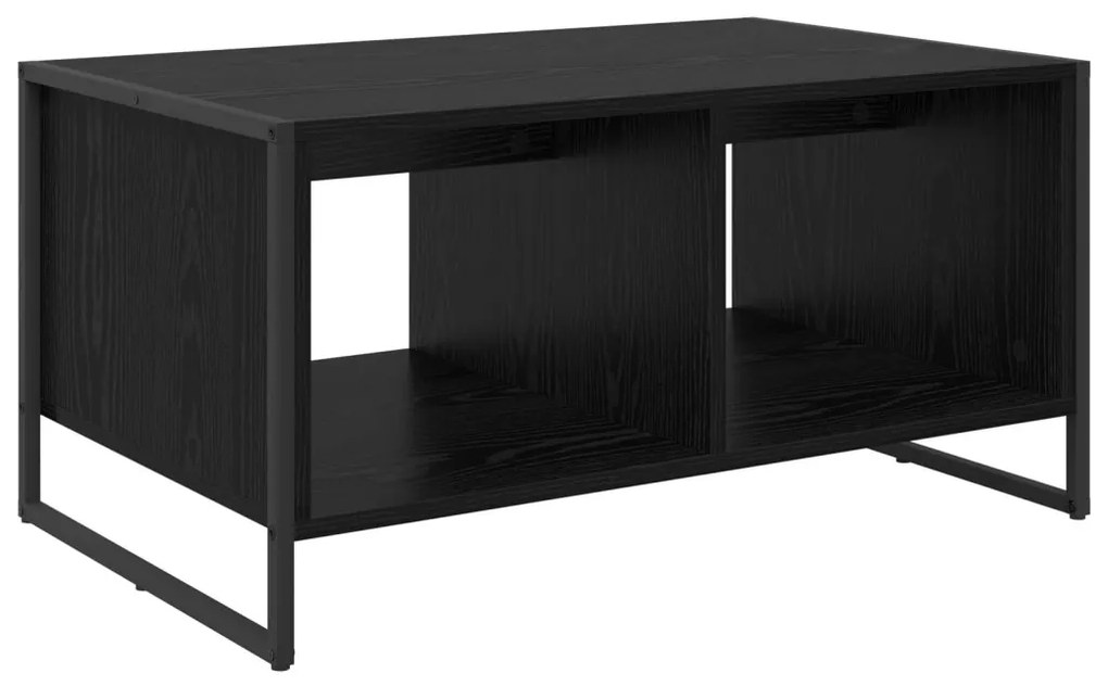 vidaXL Dohányzóasztal Fekete tölgy 80 x 50 x 40 cm Faanyag