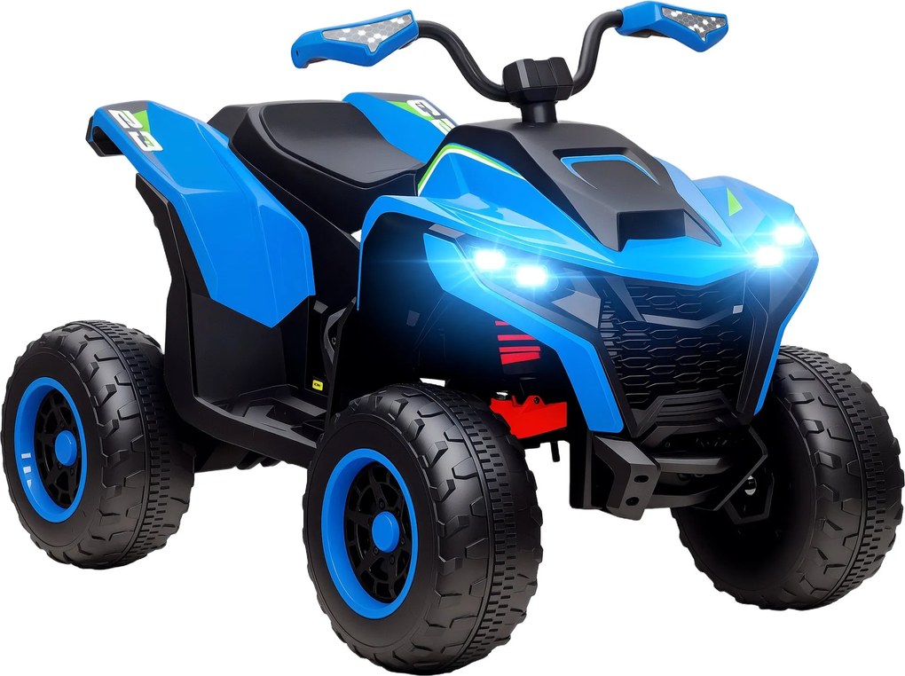 AIYAPLAY Elektromos Quad Gyermekeknek 12V Elektromos Gyerek Quad 2 Motorral, 3-6km/h Sebességgel, Felfüggesztéssel, LED Fénnyel, USB-val és Zenével 3-