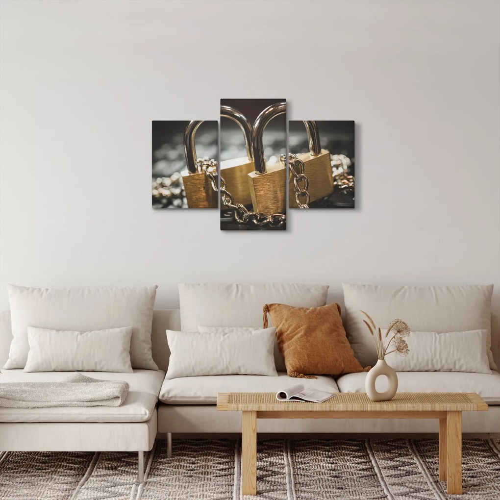 Két zár képe (90x60 cm)