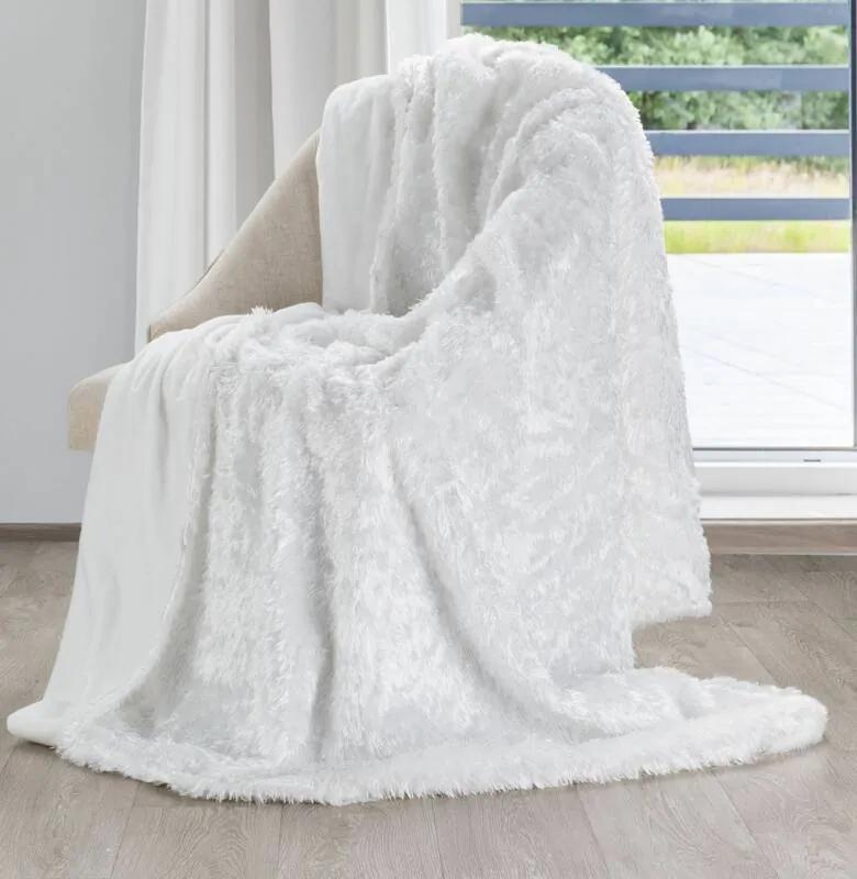 Mavis szőrme hatású takaró Fehér 150x200 cm