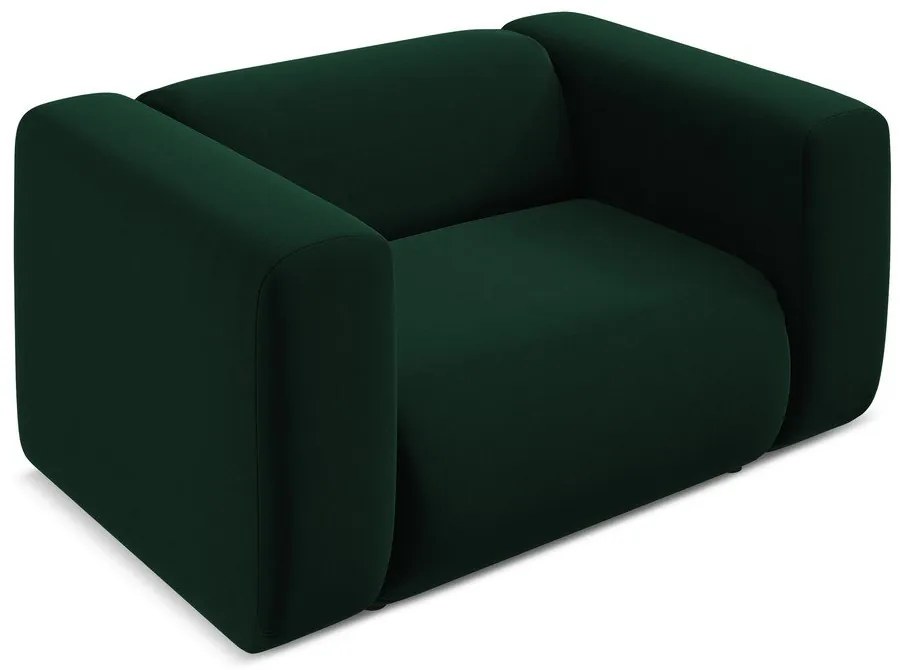 Sötétzöld bársony fotel Ekahi – Makamii