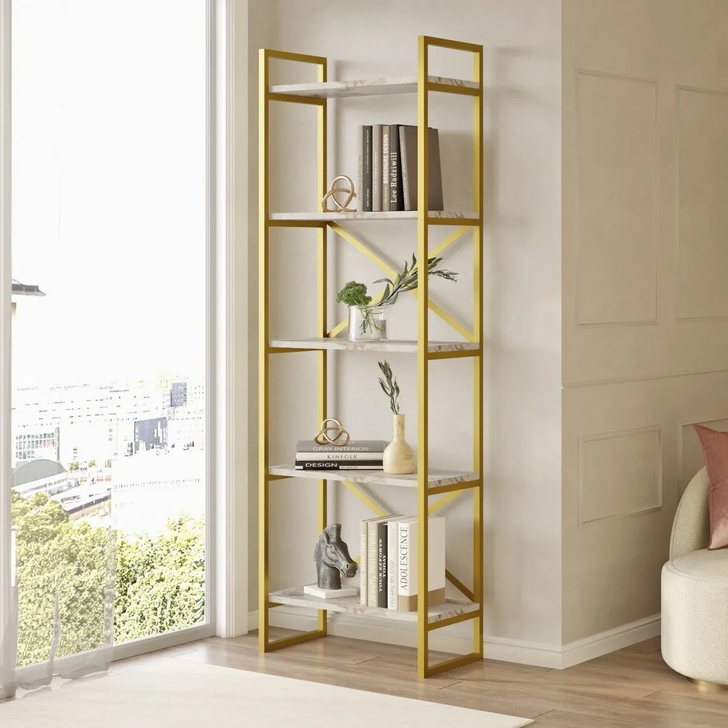 Vento Marble and Gold polc, S