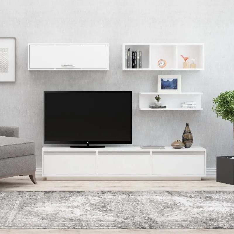 Prag fehér tv szekrény 180 x 35 x 30 cm