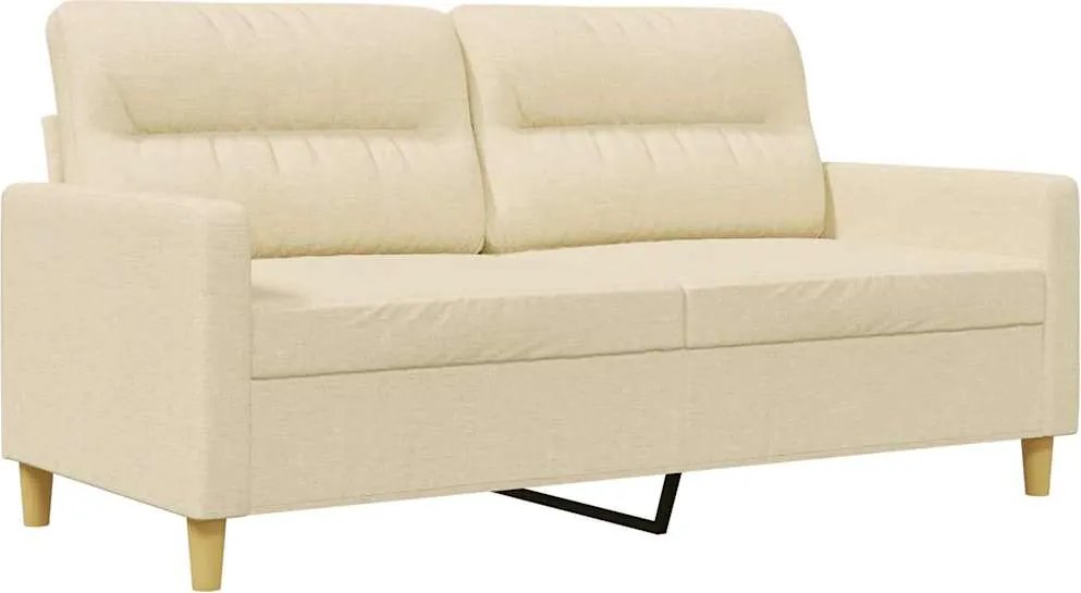 vidaXL kétszemélyes krémszínű szövetkanapé 140 cm