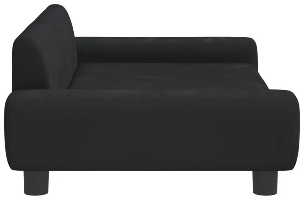 fekete bársony gyerekkanapé 100 x 54 x 33 cm