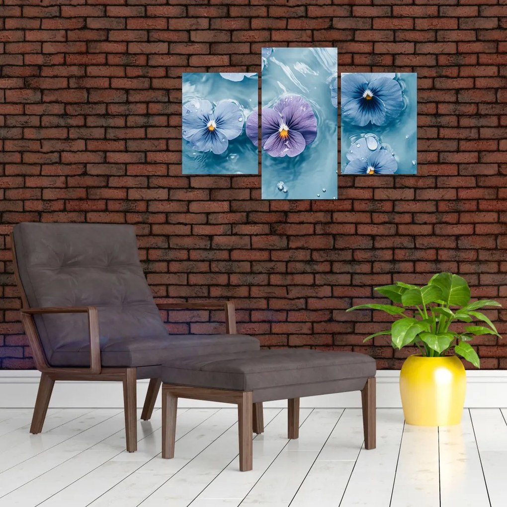Kép - Ibolyák a vízben (90x60 cm)
