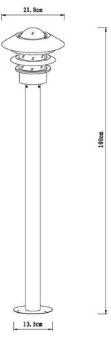 Lucide 11874/99/12 - Kültéri lámpa ZICO 1xE27/60W/230V IP 44