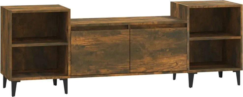 vidaXL füstös tölgy színű szerelt fa TV-szekrény 160x35x55 cm