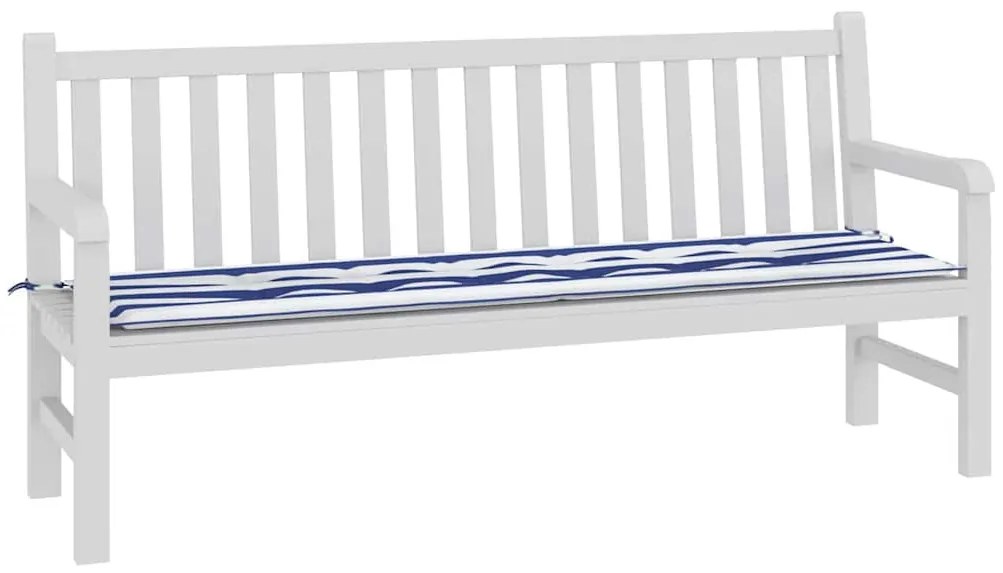 Kerti pad párna Kék és fehér 180 x 50 x 4 cm Oxford szövet