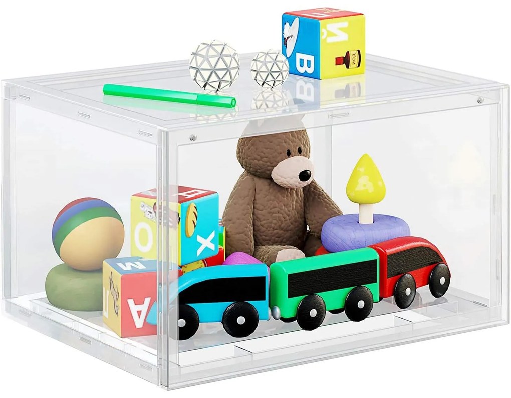 Cipősdobozok, 6 db egymásra rakható cipőrendező átlátszó ajtóval