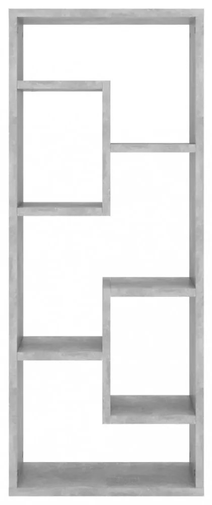 betonszürke szerelt fa fali polc 36 x 16 x 90 cm