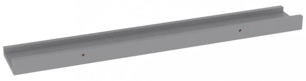 4 db szürke fali polc 60 x 9 x 3 cm