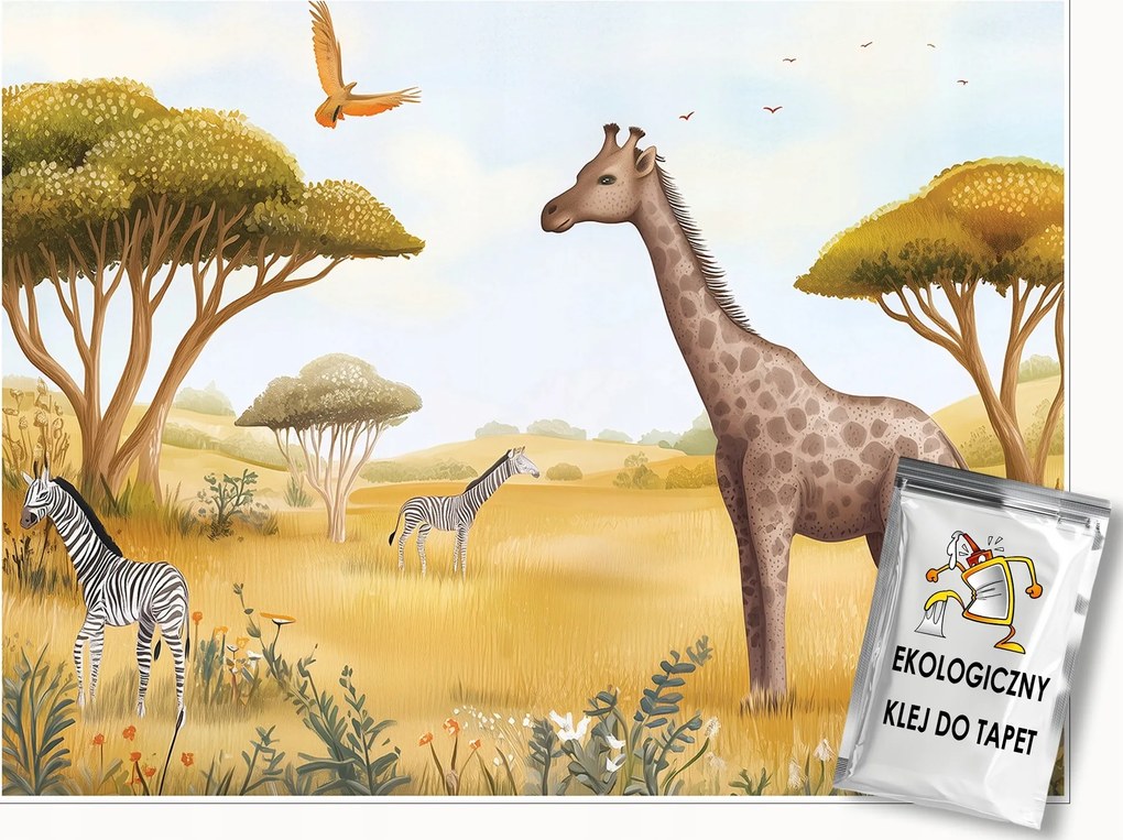 Fotótapéta Gyerekeknek Állatok Fák Tapéta Gyerekszoba 150x105