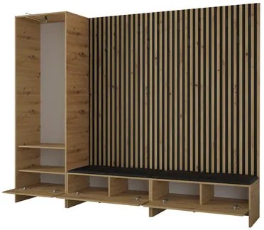 Előszoba Esmaldos VI (artisan tölgy + fekete + kék) . 1104725