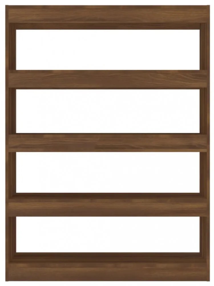barna tölgy színű térelválasztó könyvszekrény 100x30x135 cm