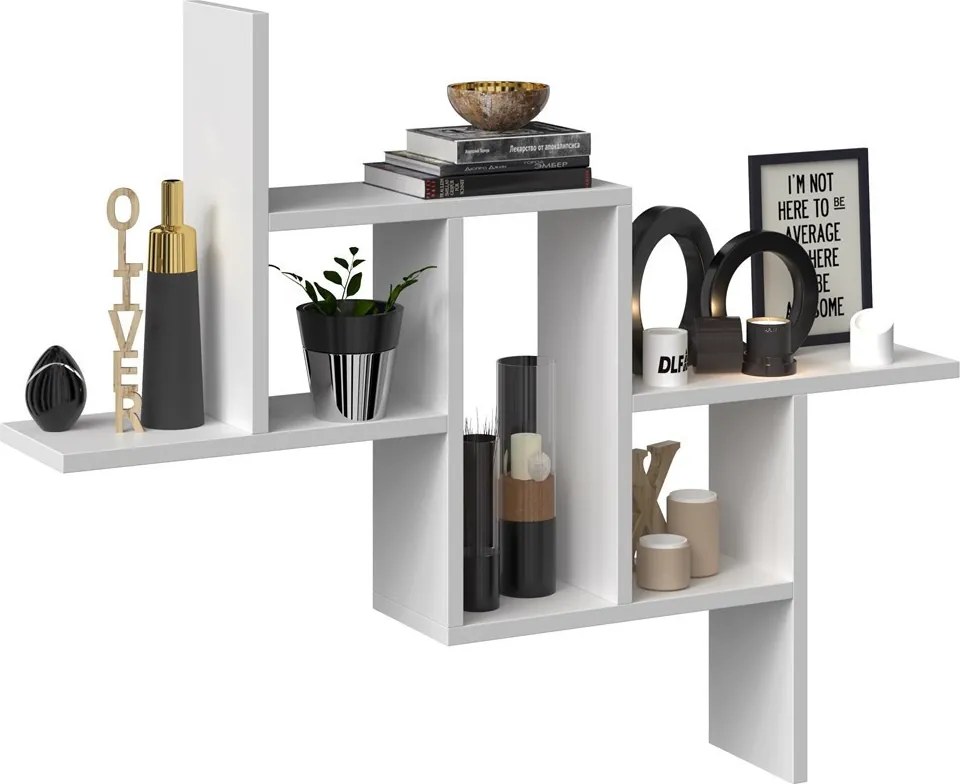 Fiesta nyitott fali polc, tároló, fehér