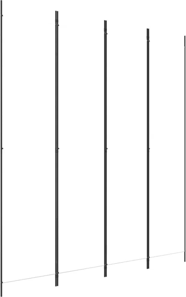 vidaXL 4 paneles fehér szövet térelválasztó 200x220 cm