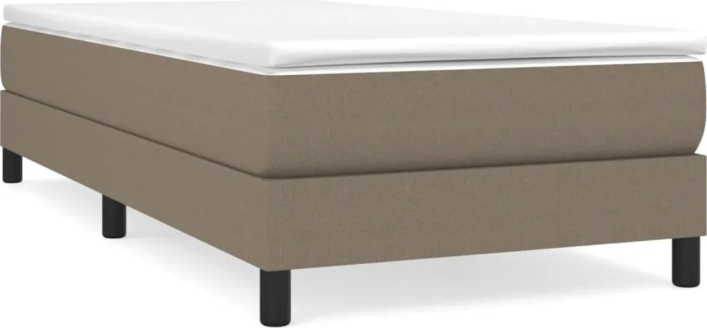 vidaXL tópszínű szövet rugós ágy matraccal 90 x 200 cm