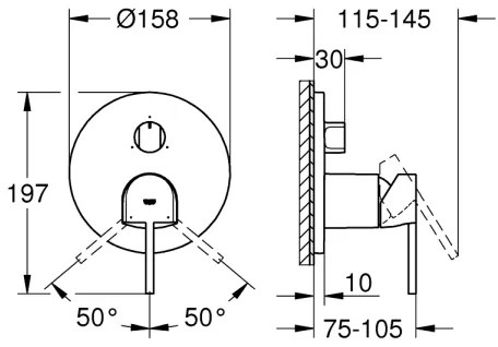 GROHE 24093003 - PLUS csaptelep, fényes króm