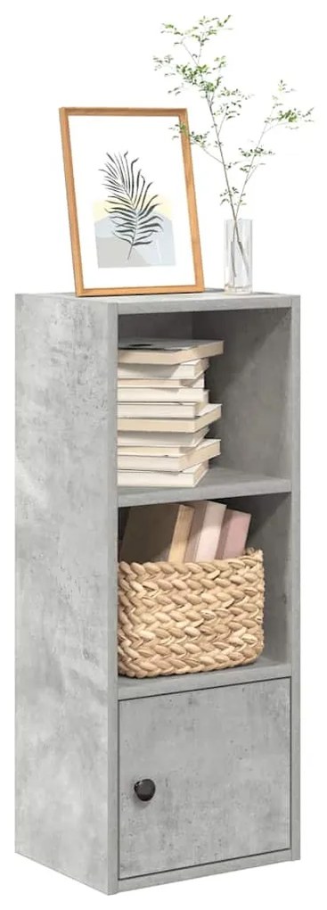betonszürke szerelt fa könyvespolc 31x24x77 cm