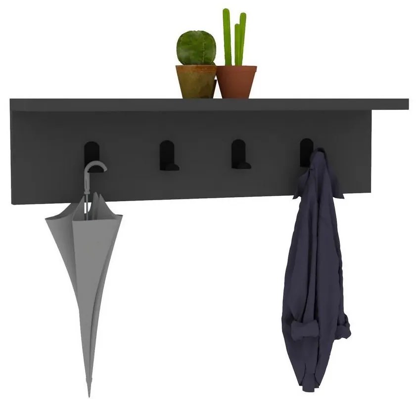 Fali akasztó AYLA 14x60 cm antracit