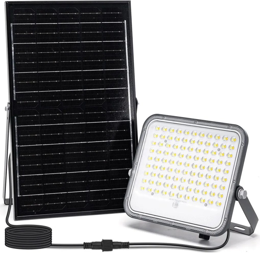 Aigostar - Fényerőszabályozható LED napelemes fényvető LED/150W/3,4V IP66 + távirányító