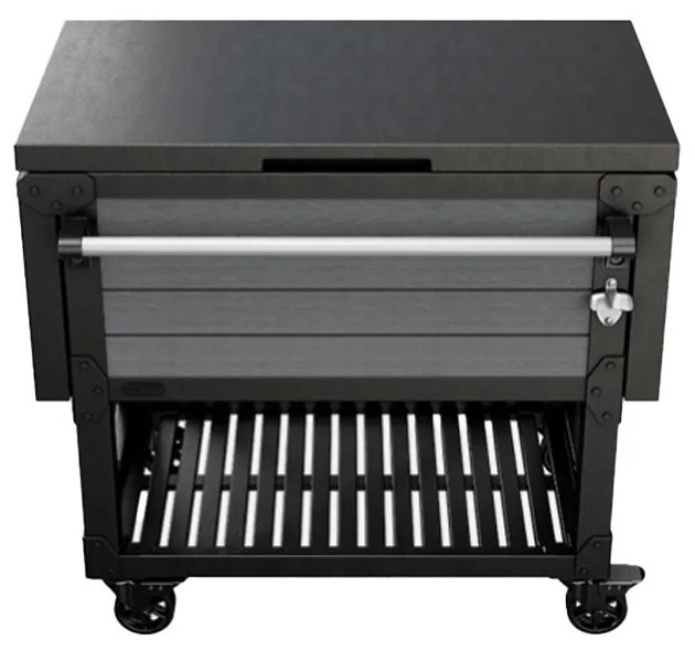 Patio cooler &amp; Beverage cart grill asztal szürke