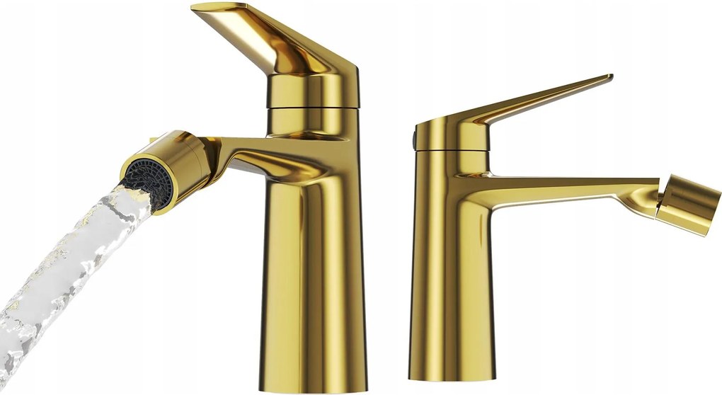 Bidé Csaptelep Arany Fürdőszoba Sárgaréz Álló Egykaros Csaptelep Nave