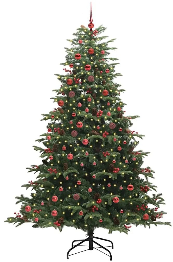 Mű karácsonyfa 300 LED-del Zöld 210 cm PVC és Fém és Műanyag