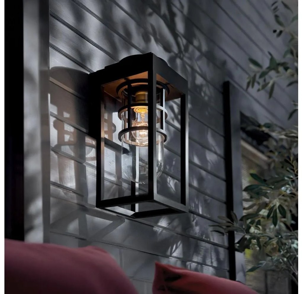 Kichler KL-HONE-S-BKT - HONE S kültéri fali lámpa 1xE27/60W/230V IP44