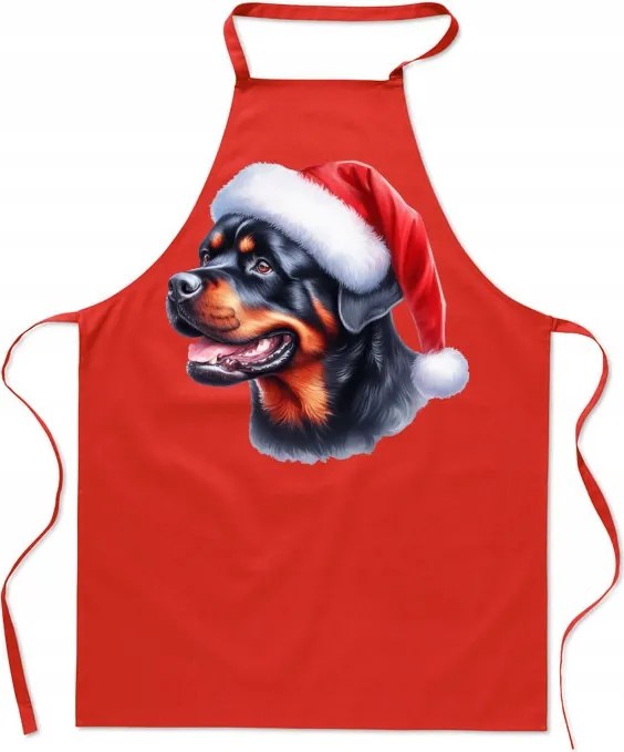 Konyhai kötény Rottweiler Karácsonyi ajándék a tulajdonosnak Divatos