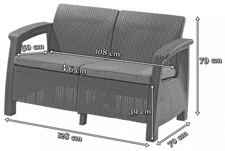 Corfu set II kerti bútor garnitúra