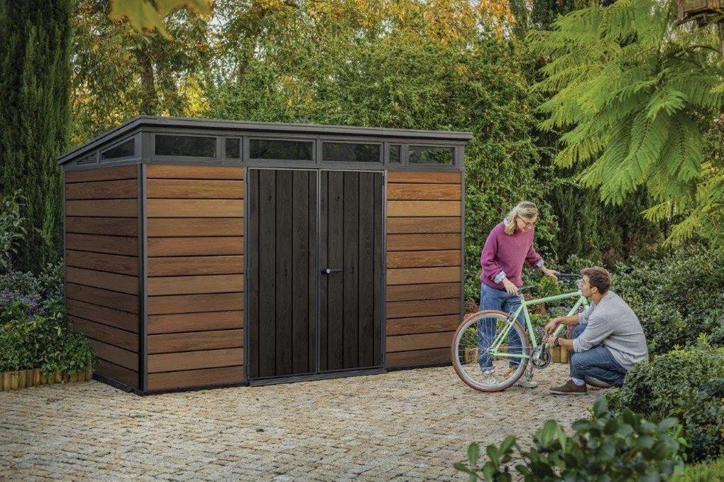 Kerti ház Keter Signature 11x7 dió, padlóval