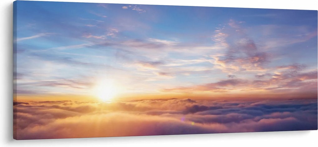 Kép - Naplemente a felhők felett (120x50 cm)