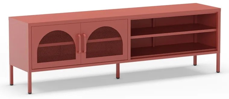 Téglavörös TV-állvány 160x50 cm Diora – Marckeric