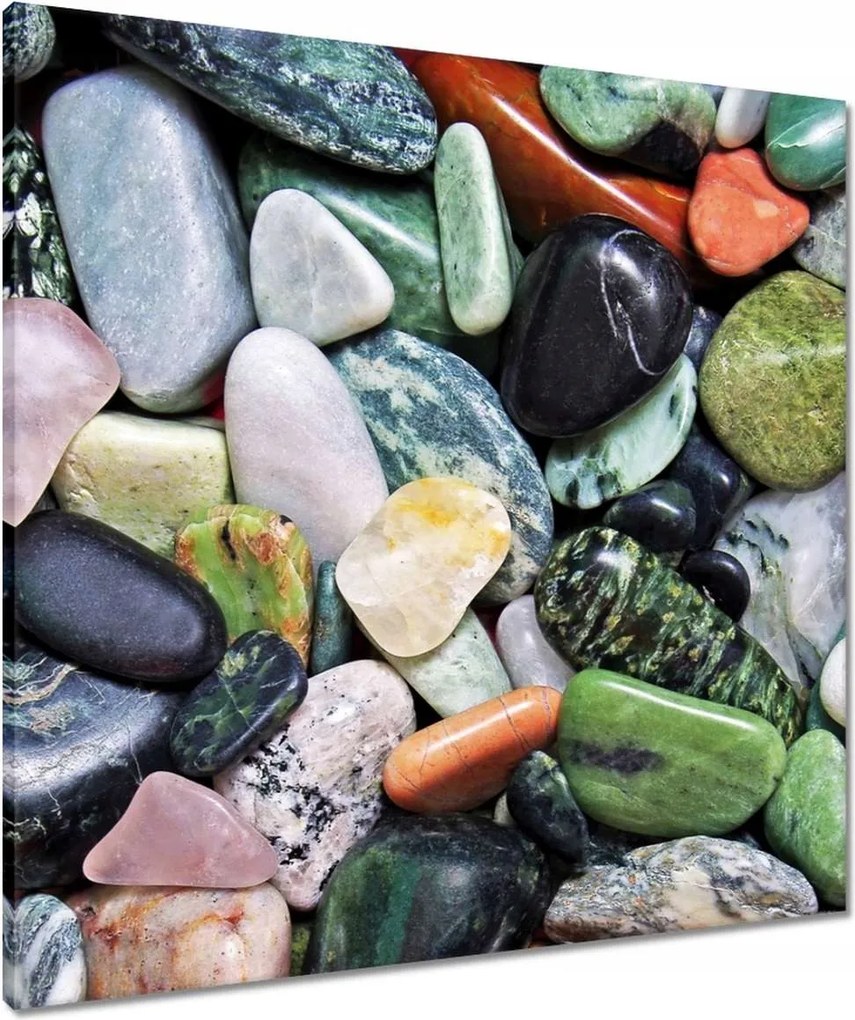 Vászonkép 70x70 Színes kövek