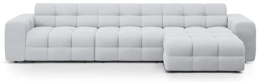 Világosszürke sarokkanapé (jobb oldali-heverő résszel) Kendal – Micadoni