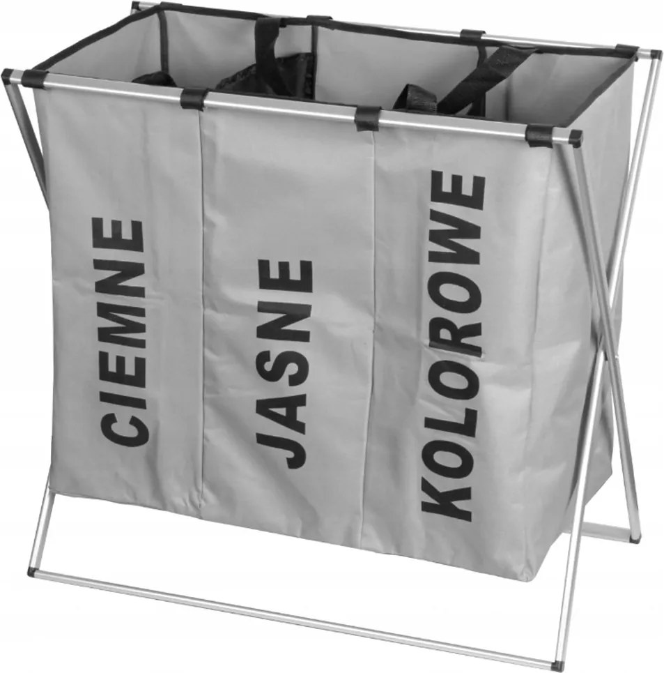 Összecsukható szennyestartó kosár szürke Krisberg Kr 3339