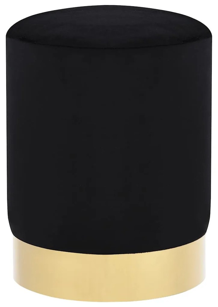 fekete és aranyszínű bársony ülőke 28 x 36 cm